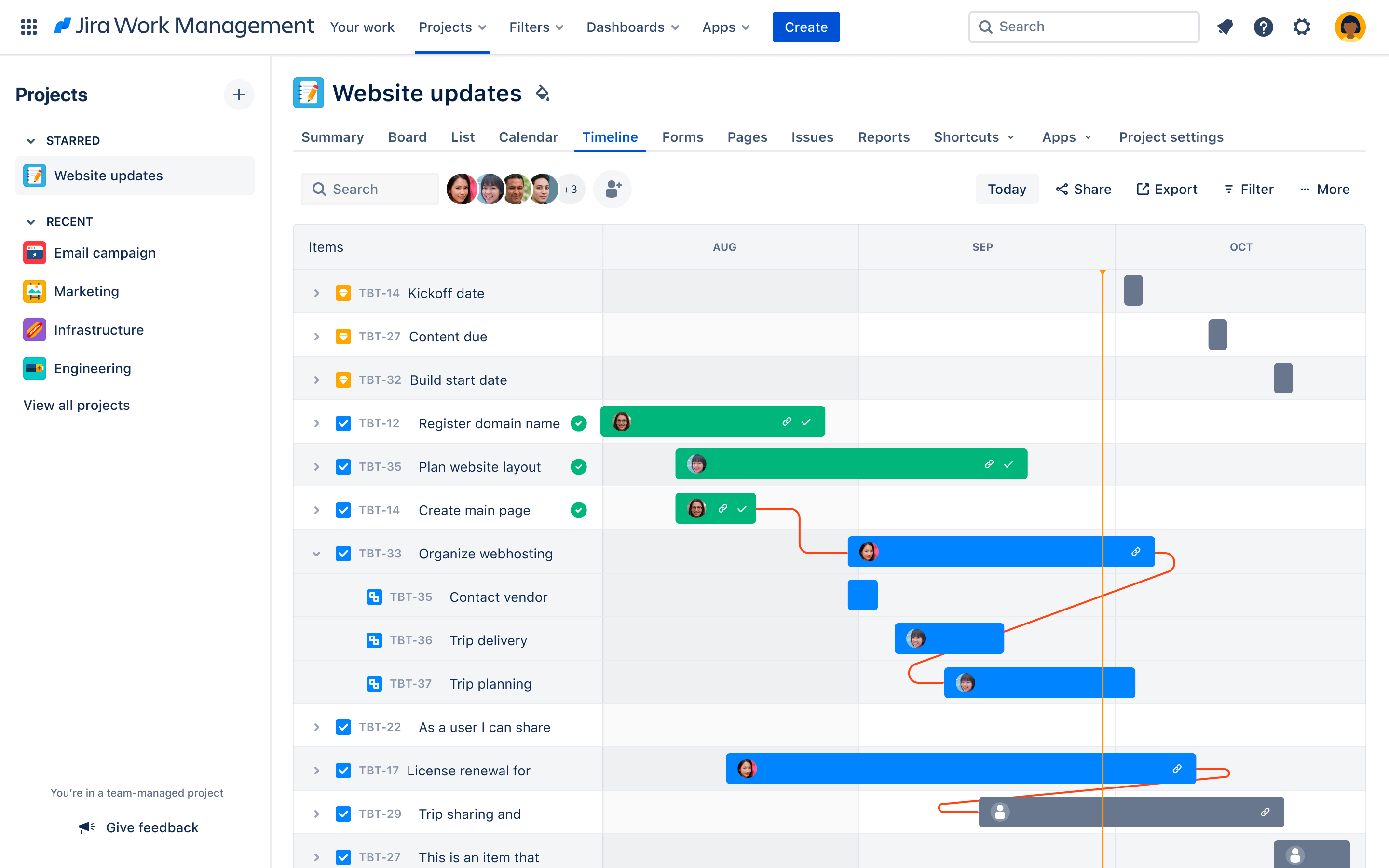 Jira, una alternativa a Microsoft Project con cronogramas de proyecto