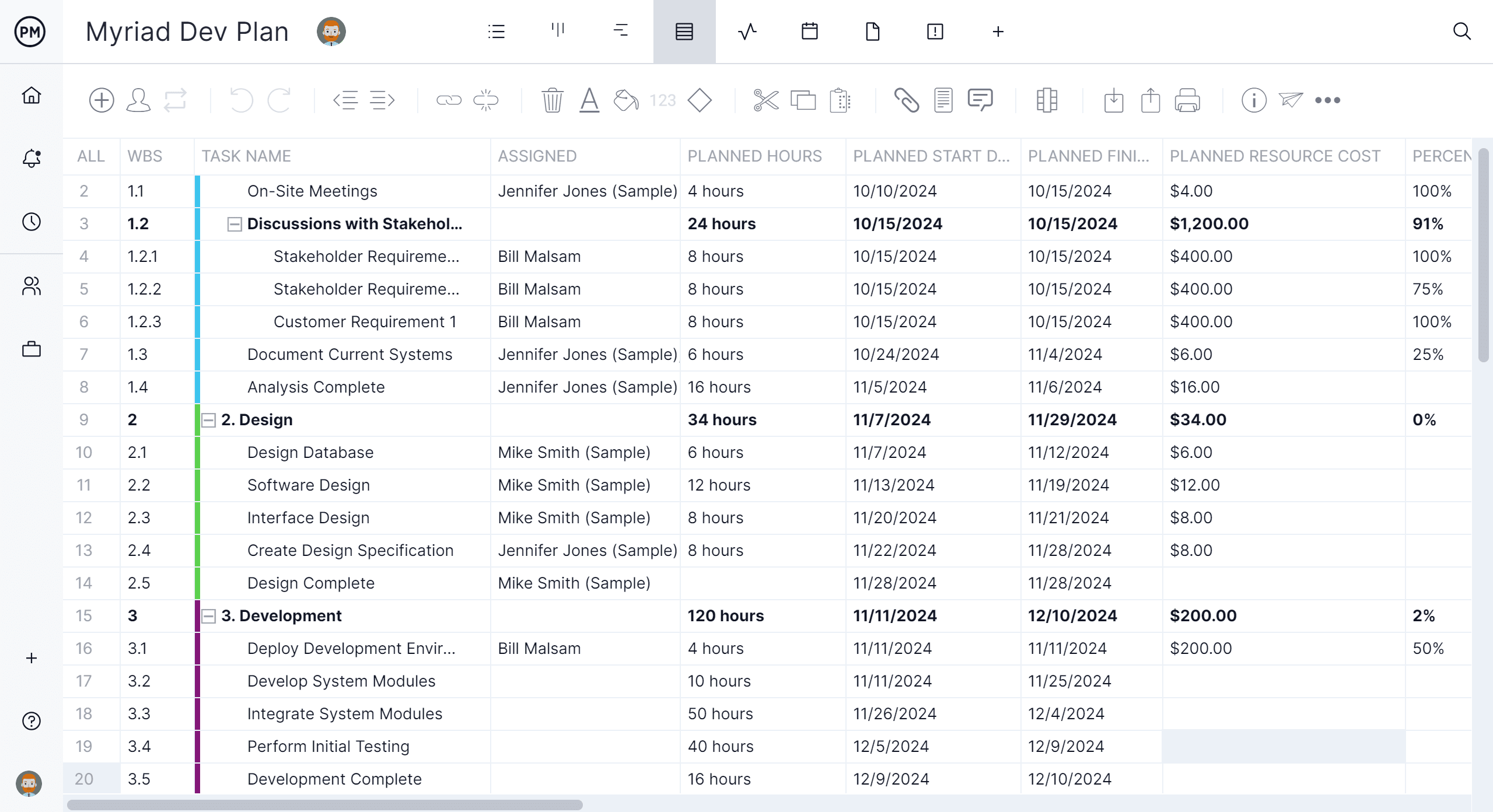 ProjectManager's sheets are a great Smartsheet alternative